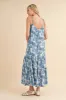 Blue Printed Maxi Dress sold by Pinkblush
