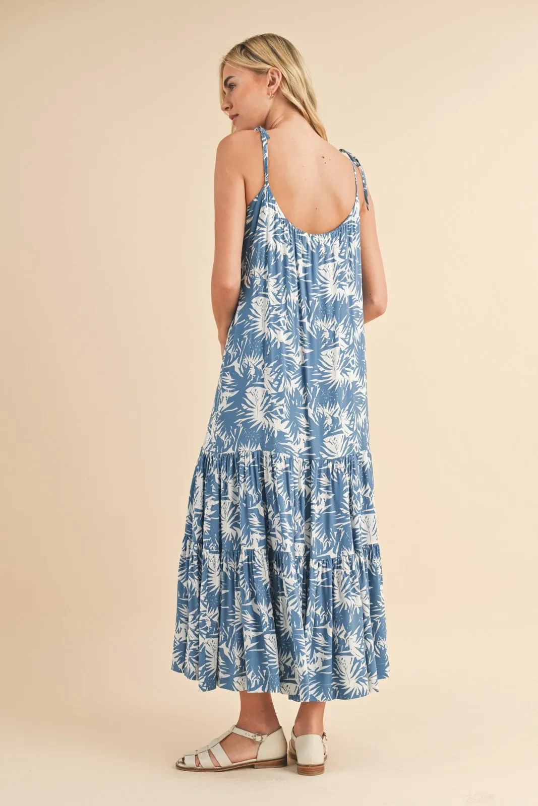 Blue Printed Maxi Dress sold by Pinkblush product image thumbnail 3