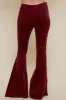 Wine Corduroy Flared Pants sold by Pinkblush