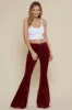 Wine Corduroy Flared Pants sold by Pinkblush
