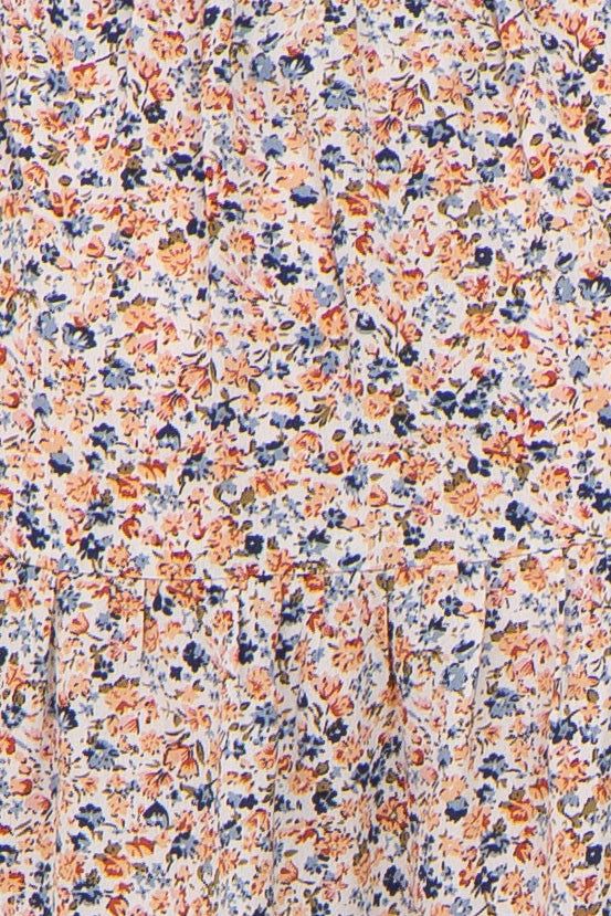 Cream Floral Smocked Tiered Maternity Dress sold by Pinkblush product image thumbnail 4