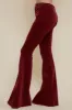 Wine Corduroy Flared Pants sold by Pinkblush