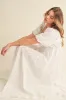 White Flowy Dress sold by Pinkblush