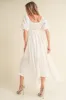 White Flowy Dress sold by Pinkblush