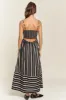Black Striped Back Cutout Dress sold by Pinkblush