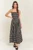 Black Striped Back Cutout Dress sold by Pinkblush