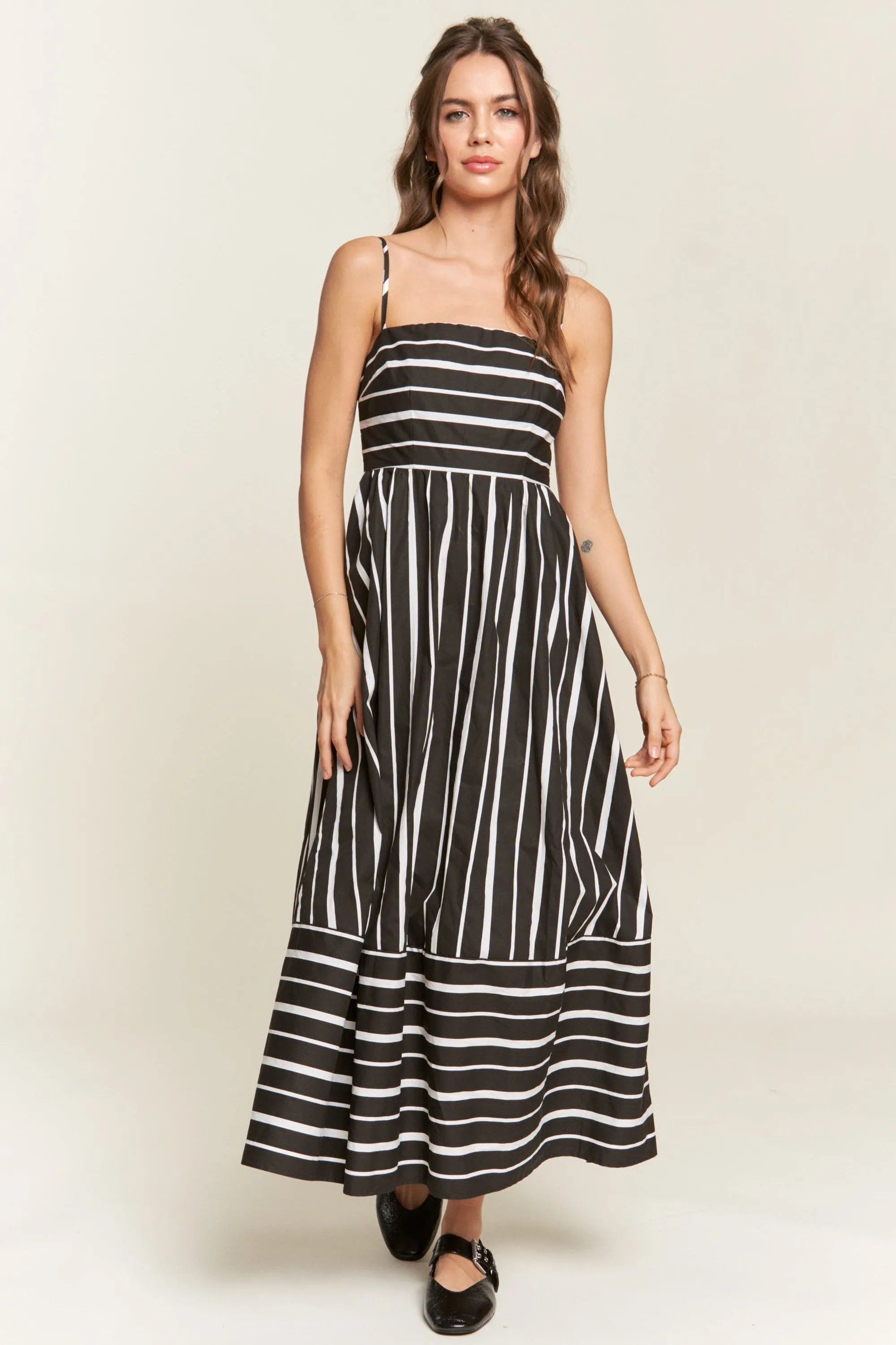 Black Striped Back Cutout Dress sold by Pinkblush product image thumbnail 2