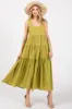 Lime Tiered Maternity Maxi Dress sold by Pinkblush