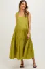 Lime Tiered Maternity Maxi Dress sold by Pinkblush