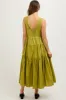 Lime Tiered Maternity Maxi Dress sold by Pinkblush