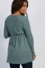 PinkBlush Olive Green Long Sleeve Wrap Front Maternity Nursing Top sold by Pinkblush