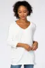 White V-Neck Dolman Sleeve Maternity Top sold by Pinkblush