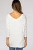 White V-Neck Dolman Sleeve Maternity Top sold by Pinkblush