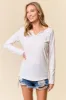 Ivory V-Neck Maternity Long Sleeve sold by Pinkblush