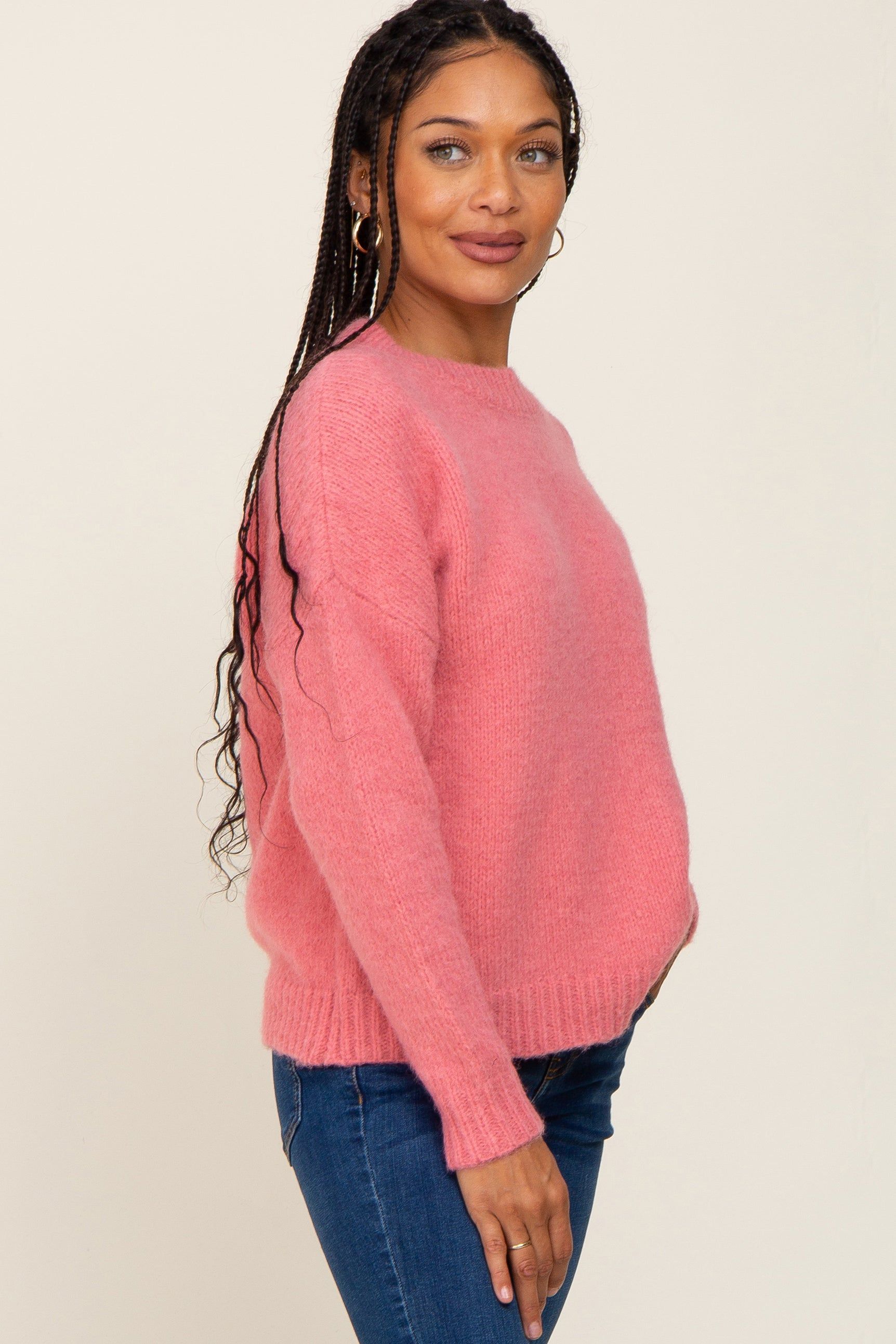 Pink Chunky Knit Sweater sold by Pinkblush product image thumbnail 2