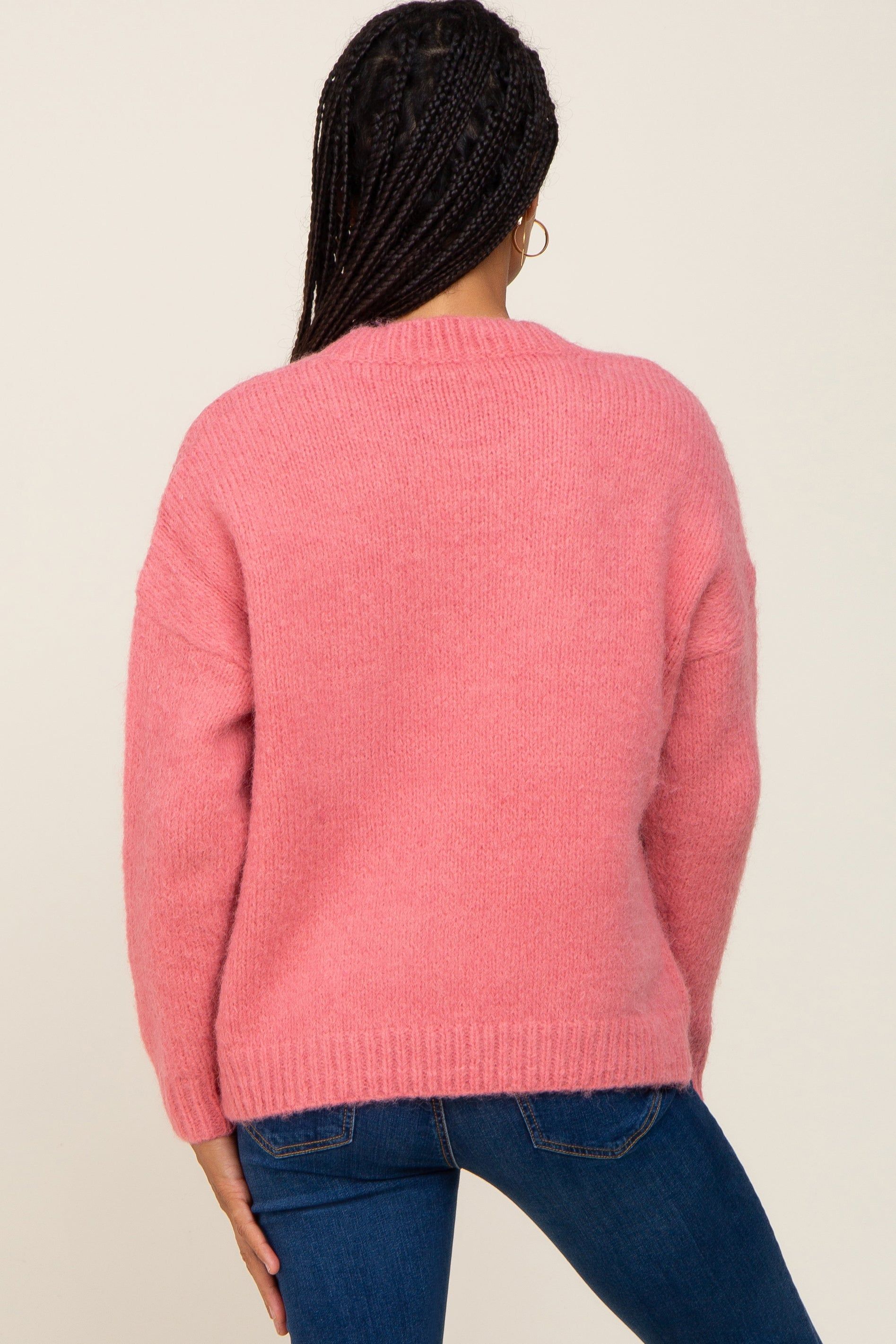 Pink Chunky Knit Sweater sold by Pinkblush product image thumbnail 3