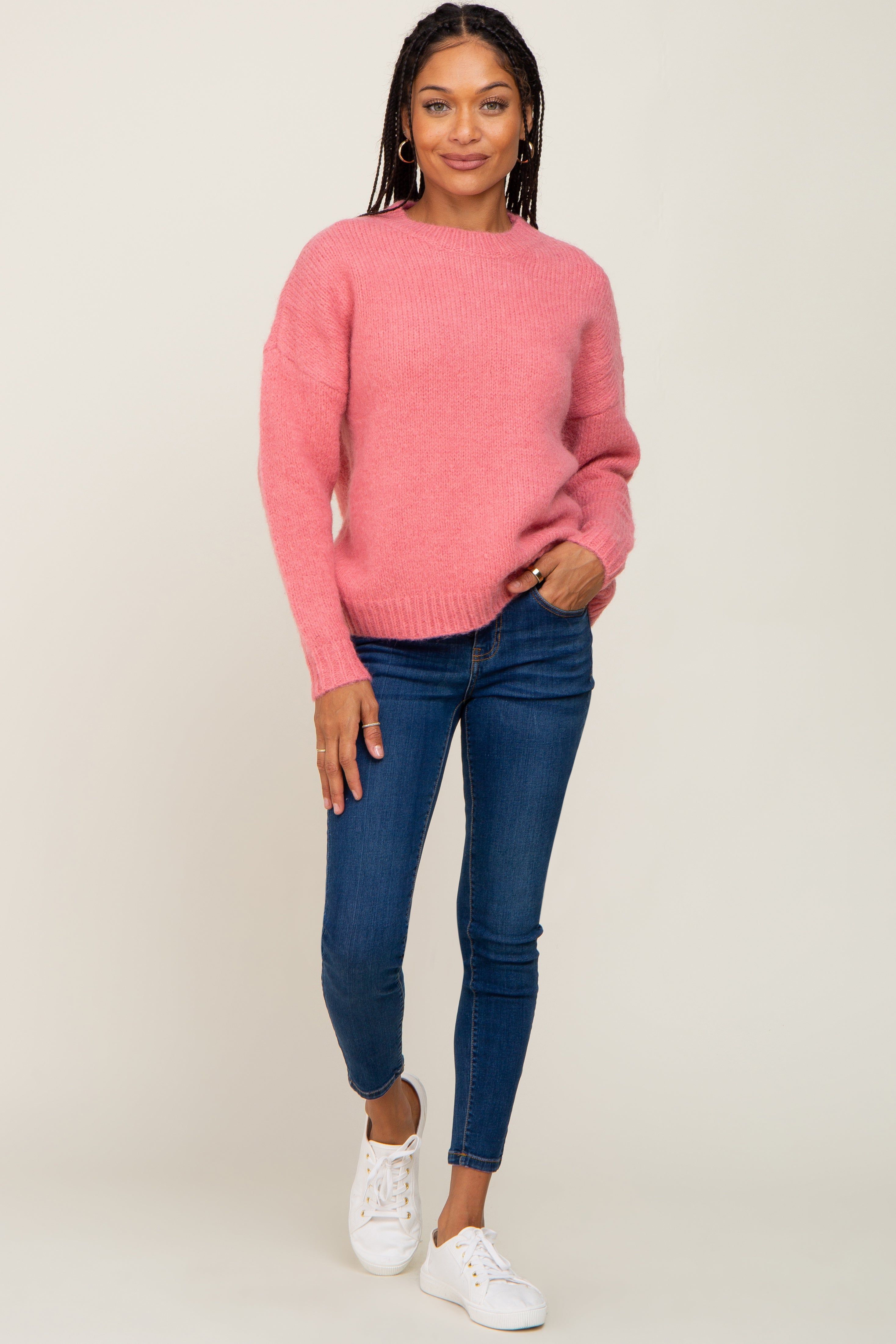 Pink Chunky Knit Sweater sold by Pinkblush product image thumbnail 4