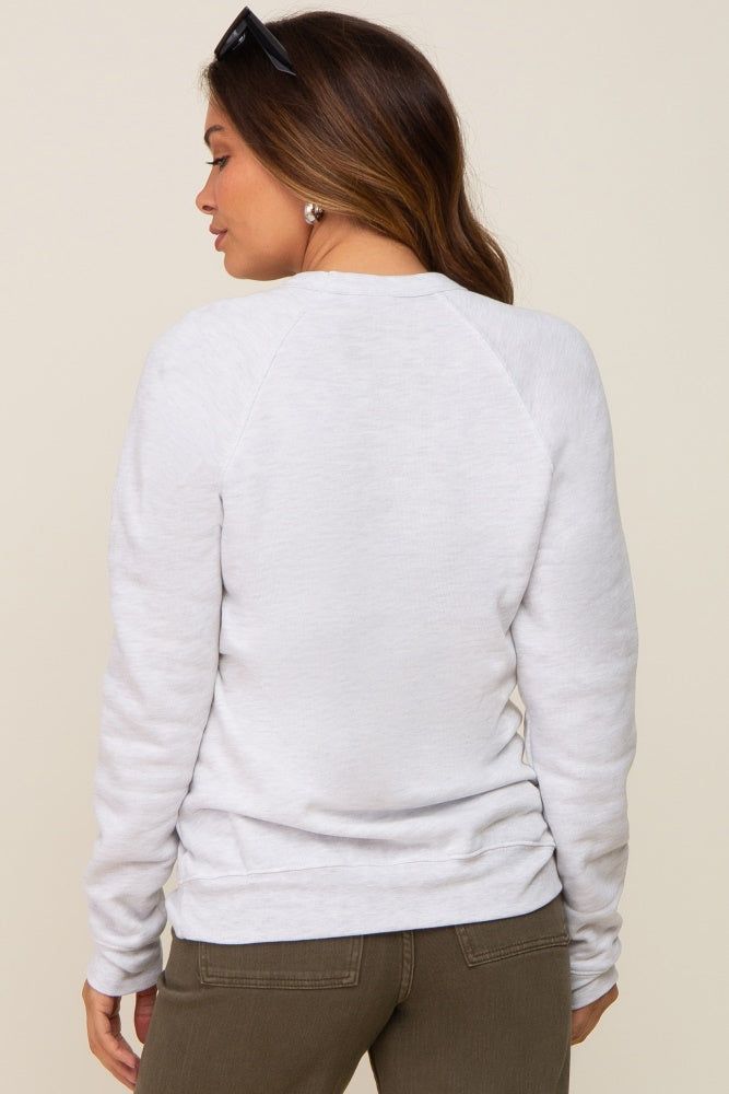 Heather Grey Mama Graphic Maternity Pullover Sweatshirt sold by Pinkblush product image thumbnail 3