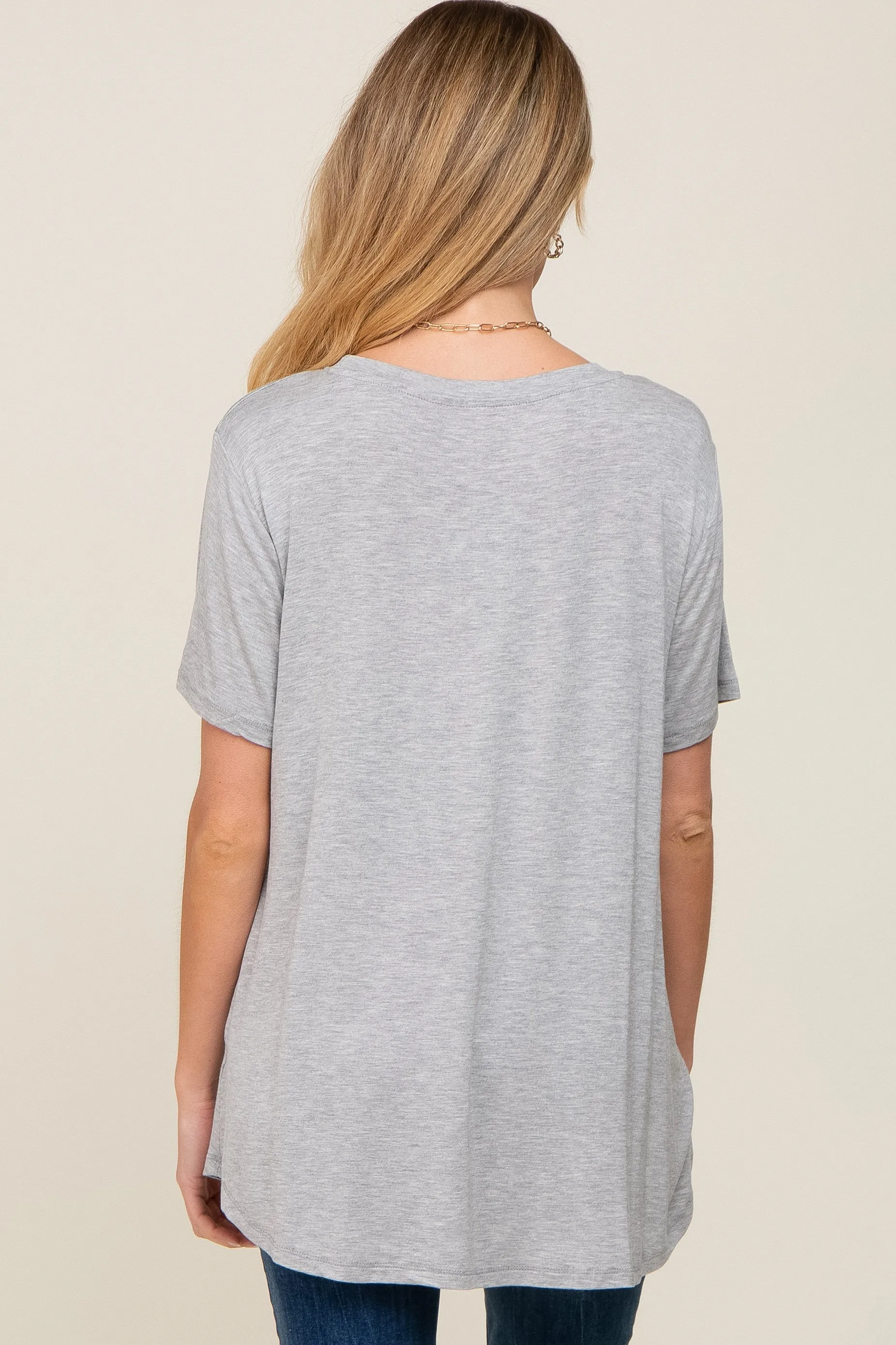 Grey Basic Maternity Tee sold by Pinkblush product image thumbnail 3