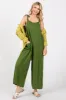Green Linen Shoulder Tie Jumpsuit sold by Pinkblush