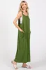 Green Linen Shoulder Tie Jumpsuit sold by Pinkblush