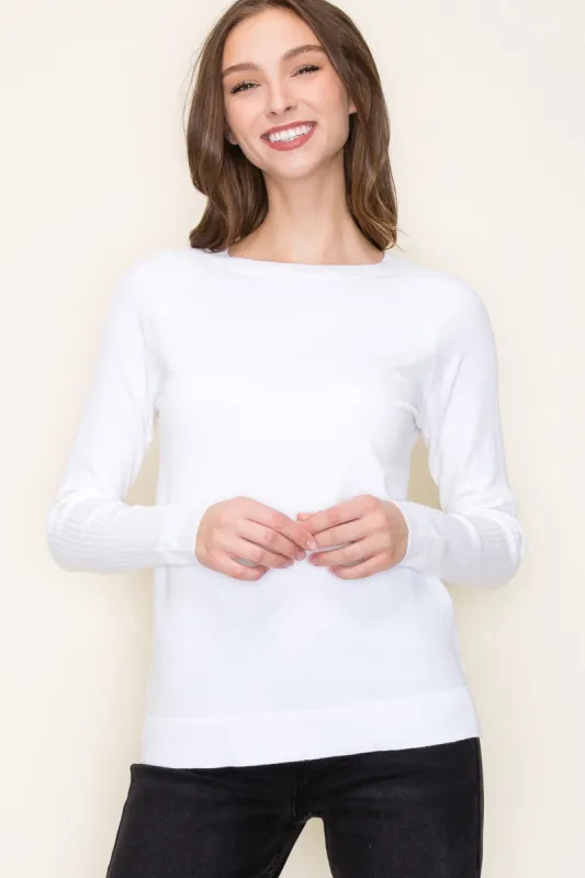 Ivory Knit Long Sleeve Top sold by Pinkblush