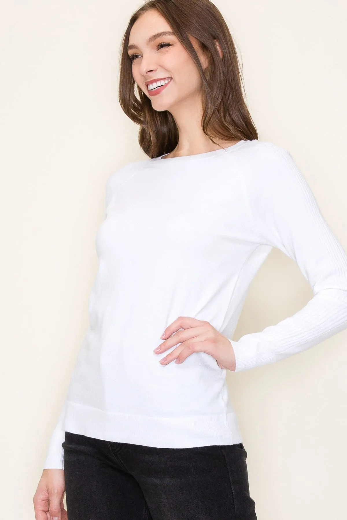 Ivory Knit Long Sleeve Top sold by Pinkblush product image thumbnail 2