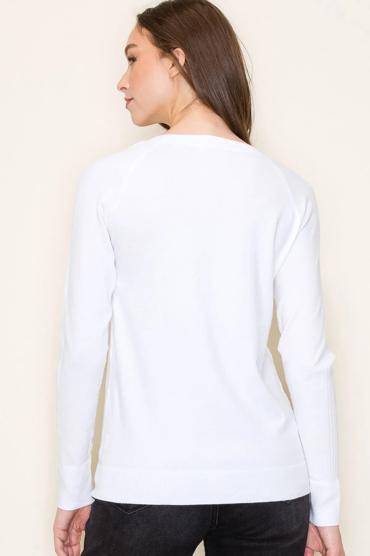 Ivory Knit Long Sleeve Top sold by Pinkblush product image thumbnail 3