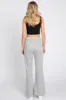 Heather Grey Faux Fur Lined Flare Lounge Pants sold by Pinkblush