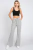 Heather Grey Faux Fur Lined Flare Lounge Pants sold by Pinkblush