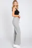 Heather Grey Faux Fur Lined Flare Lounge Pants sold by Pinkblush