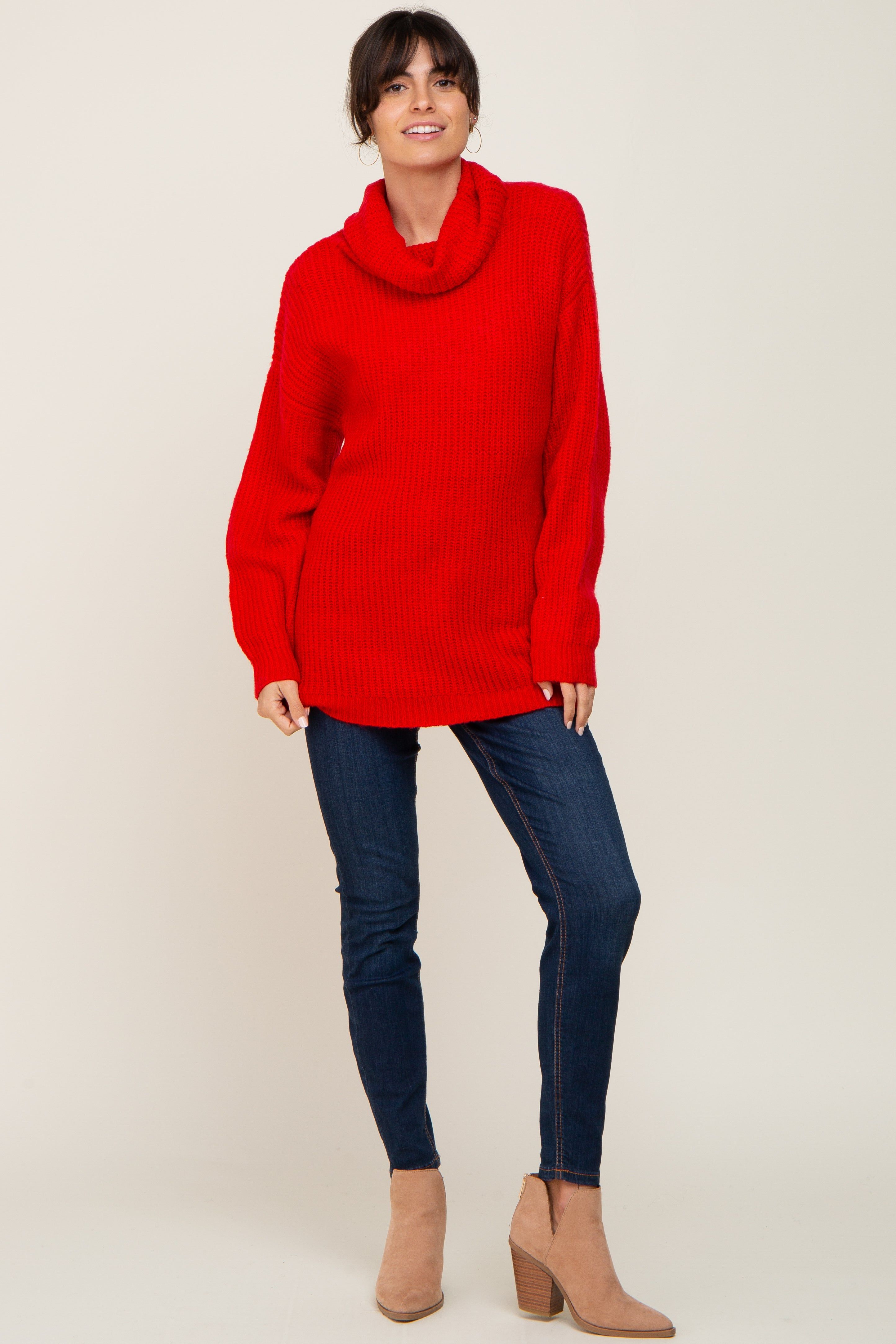 Red Soft Knit Cutout Back Sweater sold by Pinkblush product image thumbnail 4