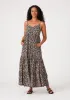 Black Printed Maternity Maxi Dress sold by Pinkblush