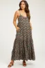 Black Printed Maternity Maxi Dress sold by Pinkblush