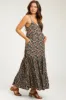 Black Printed Maternity Maxi Dress sold by Pinkblush