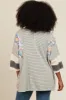 Grey Mixed Print Dolman Sleeve Top sold by Pinkblush