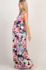 PinkBlush Navy Abstract Floral Sleeveless Maternity Maxi Dress sold by Pinkblush