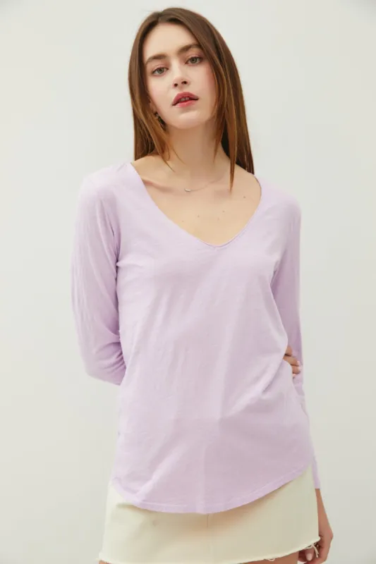 Lavender Long Sleeve Shirt sold by Pinkblush