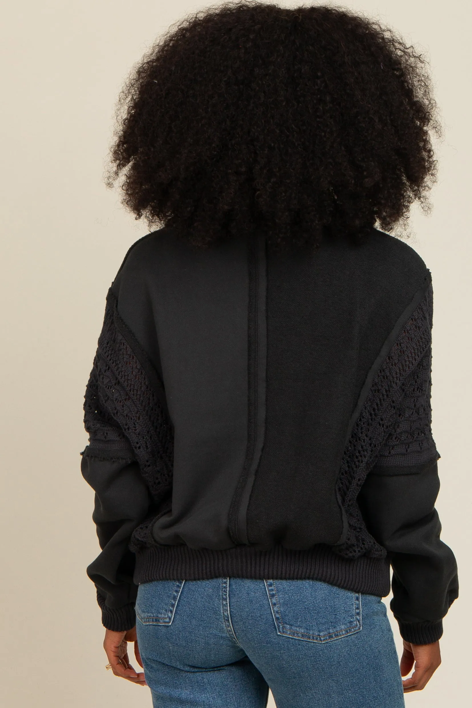 Charcoal Lace French Terry Top sold by Pinkblush product image thumbnail 3