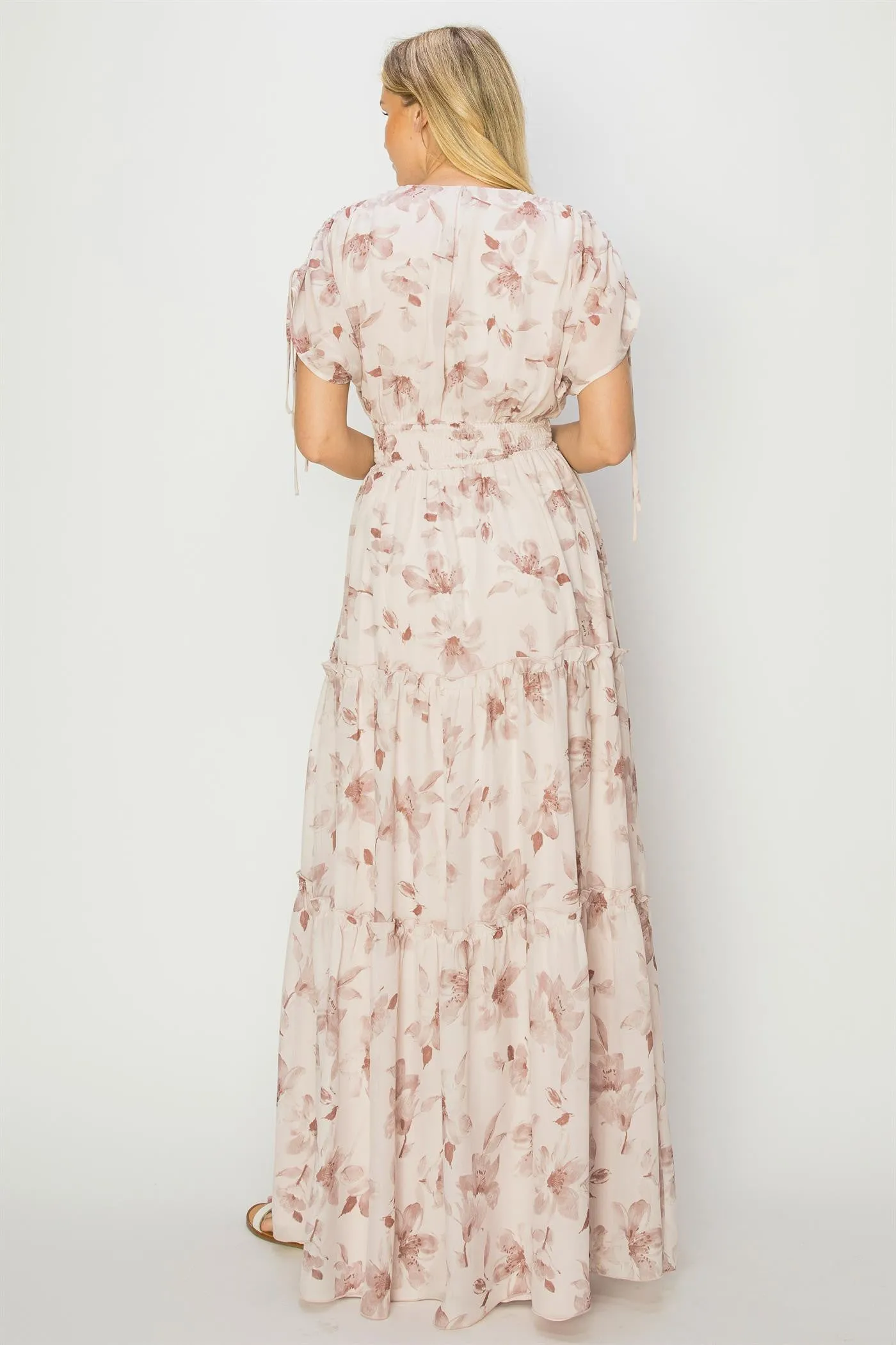 Mauve Floral Maxi Dress sold by Pinkblush product image thumbnail 3