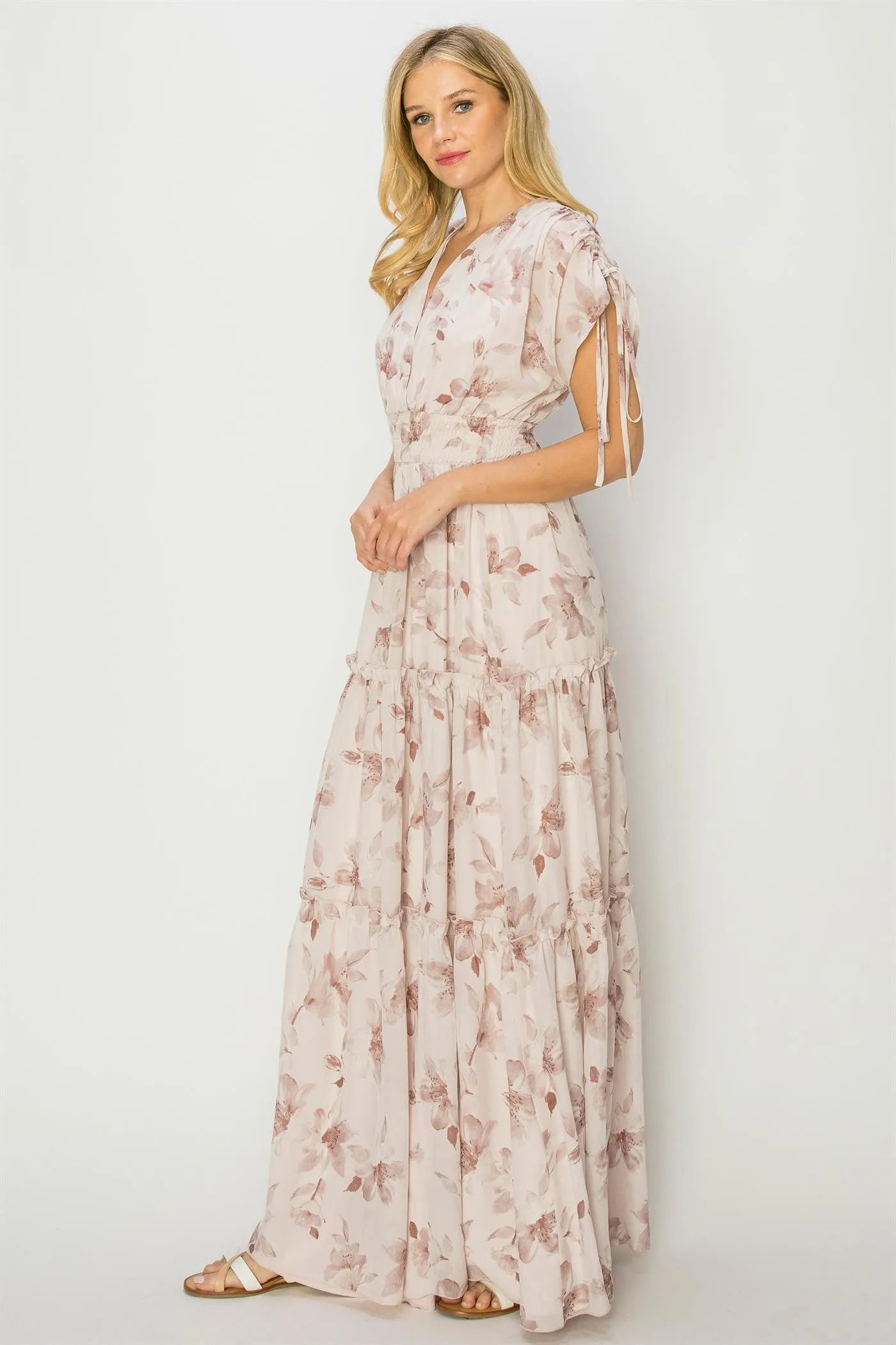Mauve Floral Maxi Dress sold by Pinkblush product image thumbnail 2