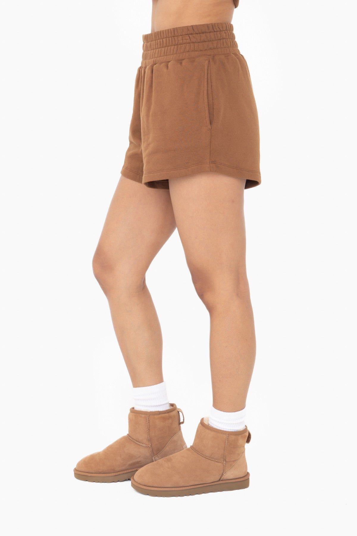 Brown Fleece Shorts sold by Pinkblush product image thumbnail 3