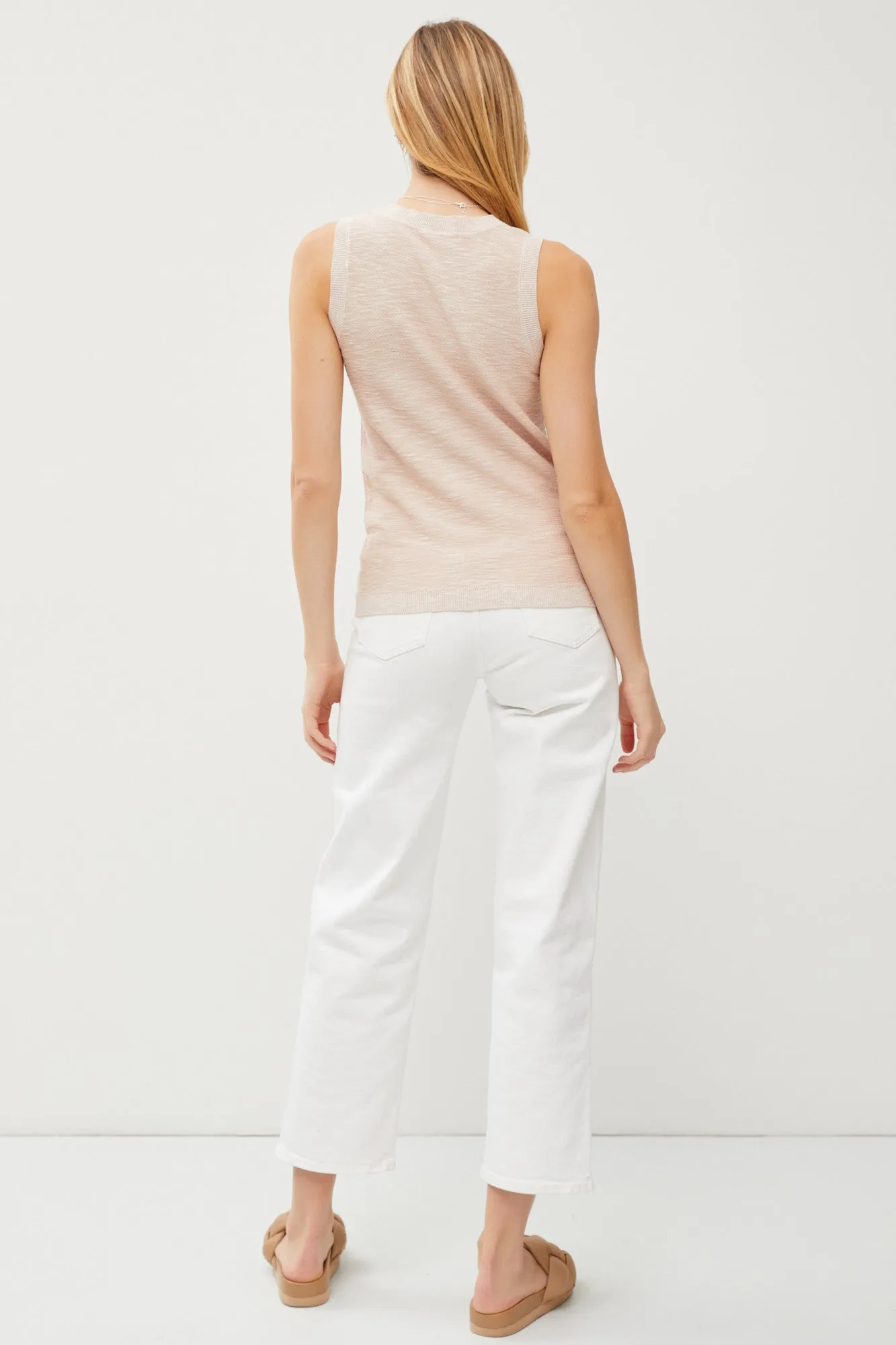 Taupe Knit Sleeveless Top sold by Pinkblush product image thumbnail 3