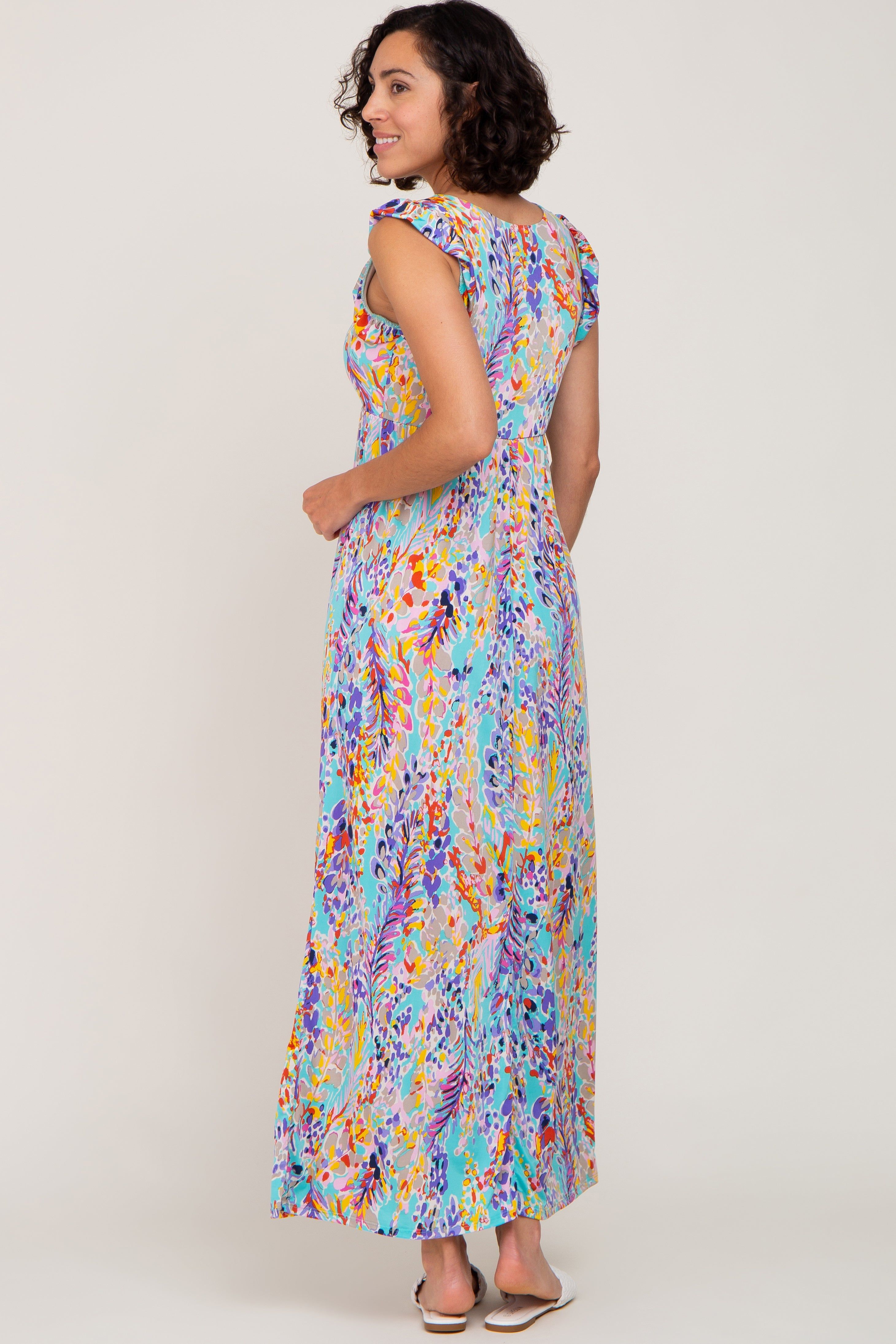 Mint Green Abstract Maxi Dress sold by Pinkblush product image thumbnail 3