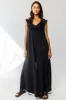 Black Ruffle Accent Wide Leg Jumpsuit sold by Pinkblush