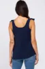 Navy Blue Shoulder Bow Tank Top sold by Pinkblush