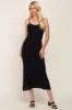 Black Open Knit Crochet Midi Dress sold by Pinkblush