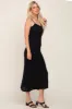 Black Open Knit Crochet Midi Dress sold by Pinkblush