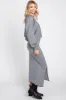 Grey Knit Long Sleeve Crop Top Midi Skirt Set sold by Pinkblush