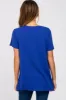 Royal Blue Oversized Short Sleeve Top sold by Pinkblush